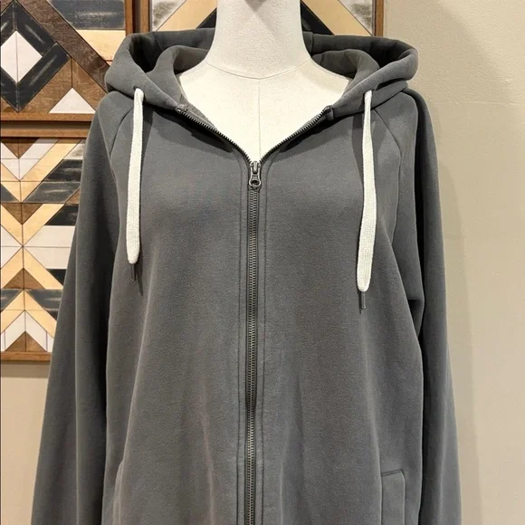 Vuori Restore Full Zip Hoodie in Dusty Pine Oversized Small - Picture 2 of 12